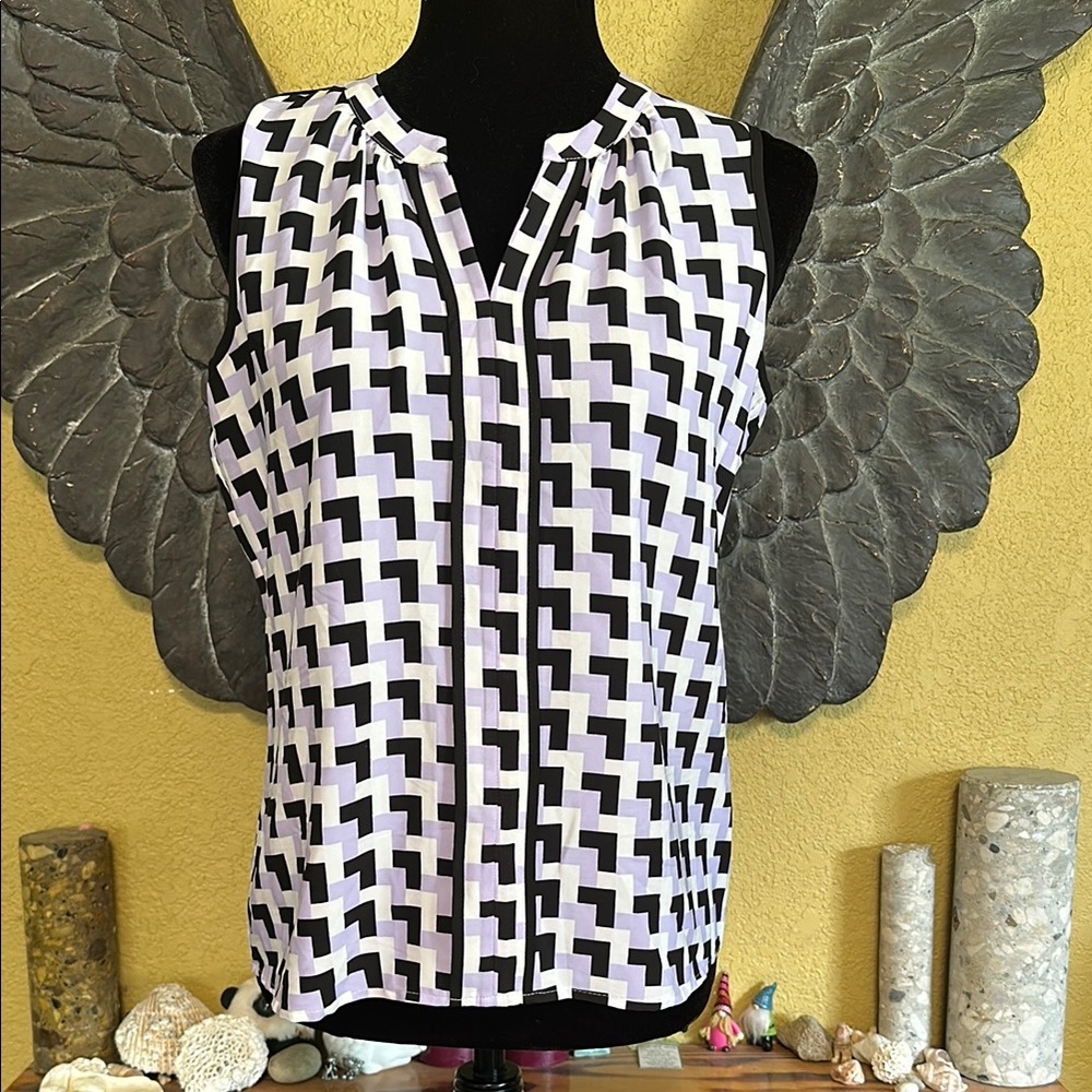 Calvin Klein Geometric Black and White Tank Top